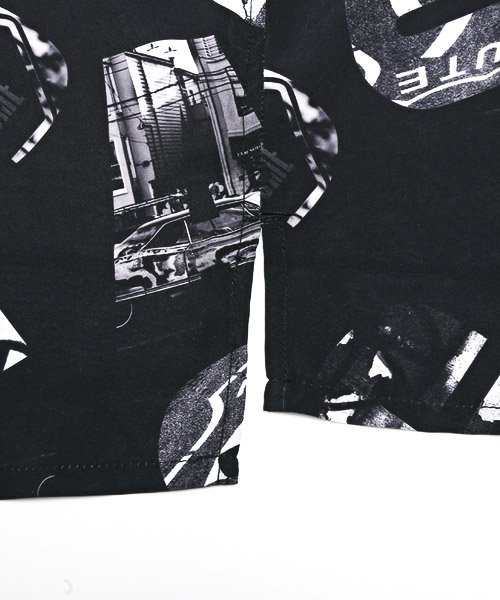 LUXSTYLE(ラグスタイル)/アルファベット総柄半袖ビッグシャツ/半袖シャツ メンズ レディース 半袖 総柄 アルファベット ビッグシルエット/img14
