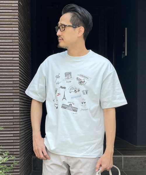 a.v.v (MEN)(アー・ヴェ・ヴェメンズ)/【イラストレーターコラボ】トラベルイラストTシャツ(TRAVELシリーズ）/img17