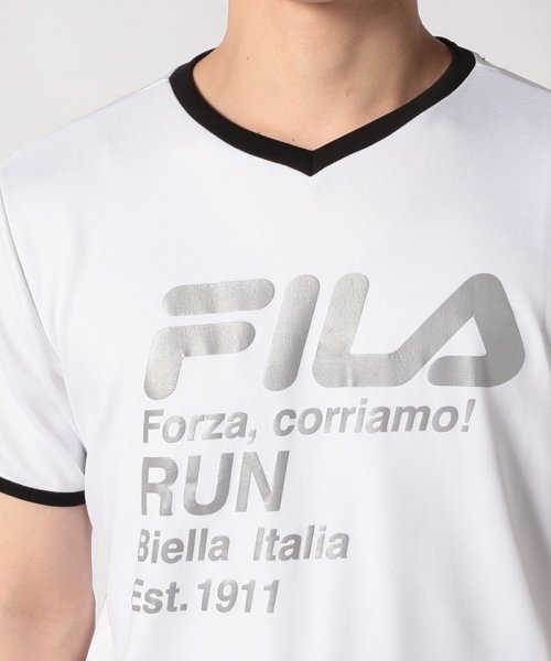 fila(men)(フィラ（メンズ）)/【ラン】接触冷感 プリントVネックTシャツ メンズ/img04