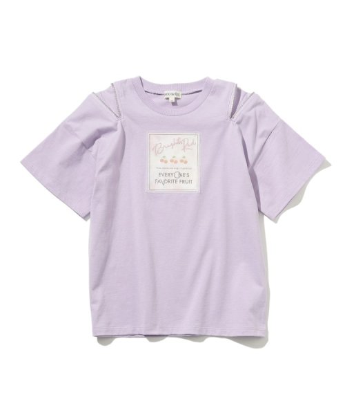 SHOO・LA・RUE(Kids) (シューラルーキッズ)/【110－140cm】肩ジップ使いスクエアプリントTシャツ/img09