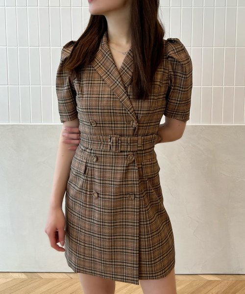 eimy istoire(エイミーイストワール)/GRACE JACKET CHECK MINI DRESS/img07