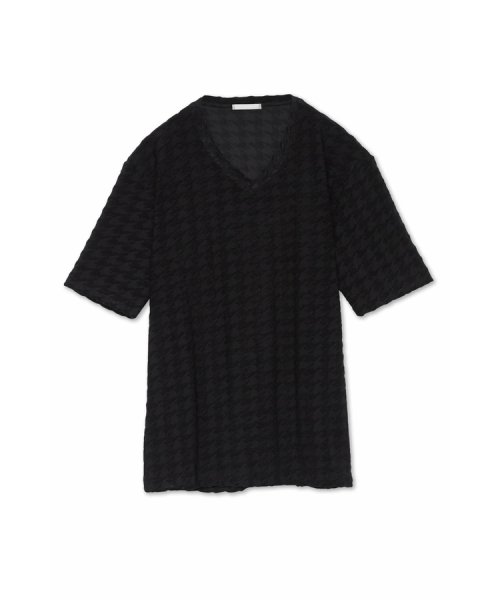 HIGH STREET(HIGH STREET)/HIGH STREET∴千鳥柄ストレッチパイルVネック半袖Tシャツ/img14