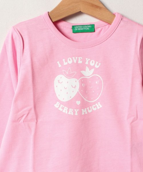 BENETTON (UNITED COLORS OF BENETTON GIRLS)(ユナイテッド　カラーズ　オブ　ベネトン　ガールズ)/キッズハートモチーフ長袖Tシャツ・カットソーG/img07