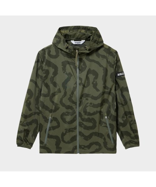 撥水 エクストラライトプリントフーデッドジャケット 