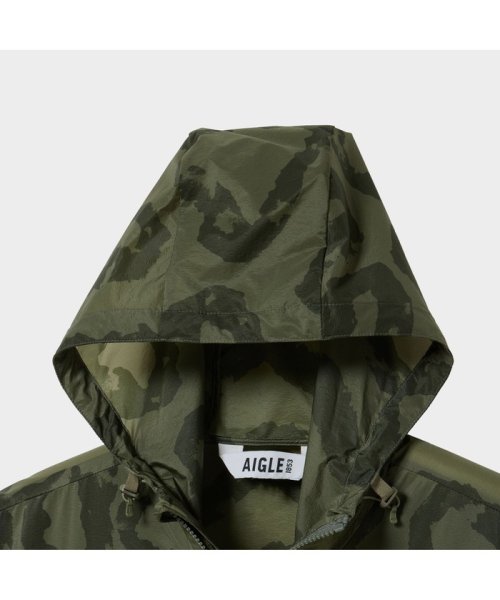 撥水 エクストラライトプリントフーデッドジャケット 