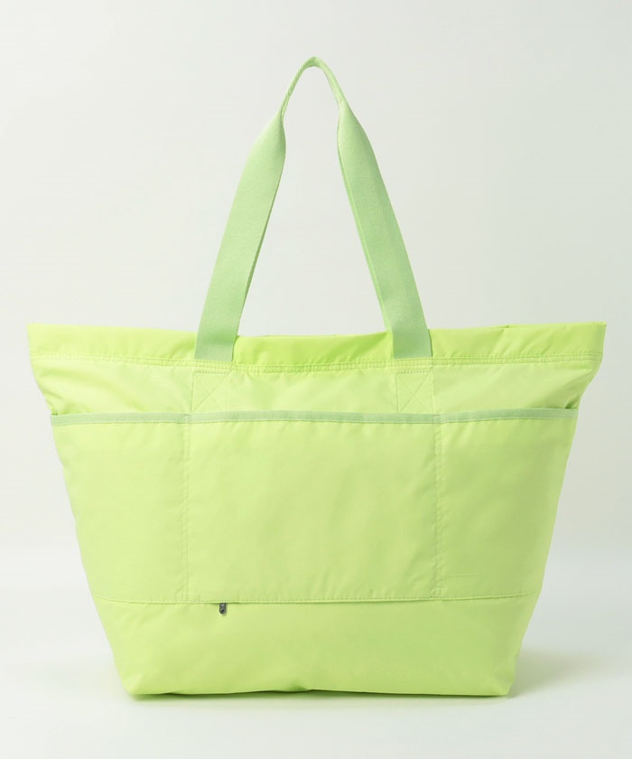 CARLIN ZIP TOP TOTE BAGライム