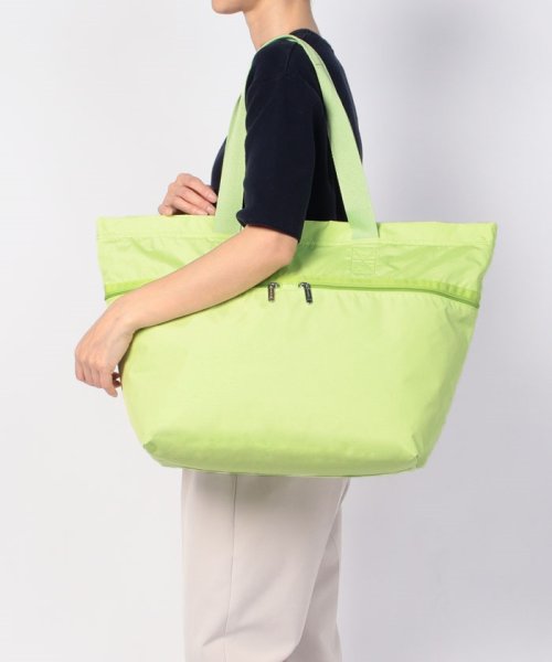 CARLIN ZIP TOP TOTE BAGライム CARLIN ZIP TOP TOTE