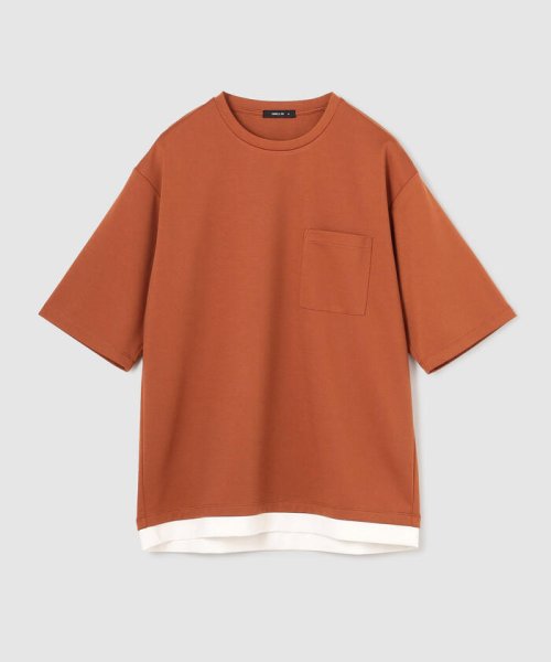 COMME CA ISM MENS(コムサイズム（メンズ）)/★ＴＶドラマ着用商品★ ストレッチポンチ フェイクレイヤード Ｔシャツ/img03