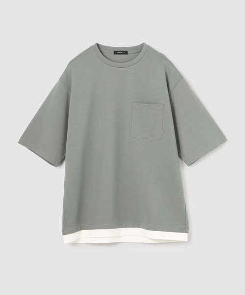 COMME CA ISM MENS(コムサイズム（メンズ）)/★ＴＶドラマ着用商品★ ストレッチポンチ フェイクレイヤード Ｔシャツ/img05