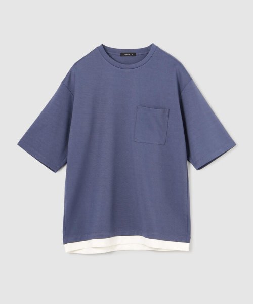 COMME CA ISM MENS(コムサイズム（メンズ）)/★ＴＶドラマ着用商品★ ストレッチポンチ フェイクレイヤード Ｔシャツ/img06