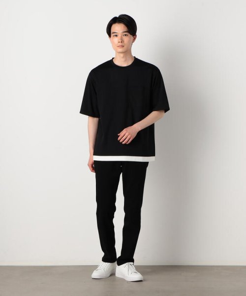 COMME CA ISM MENS(コムサイズム（メンズ）)/★ＴＶドラマ着用商品★ ストレッチポンチ フェイクレイヤード Ｔシャツ/img08