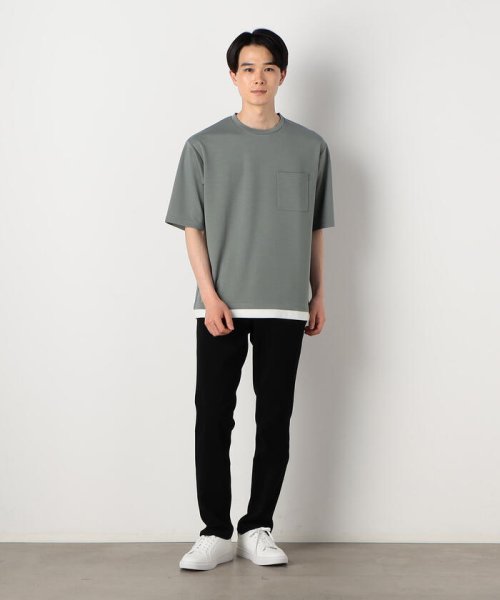 COMME CA ISM MENS(コムサイズム（メンズ）)/★ＴＶドラマ着用商品★ ストレッチポンチ フェイクレイヤード Ｔシャツ/img09