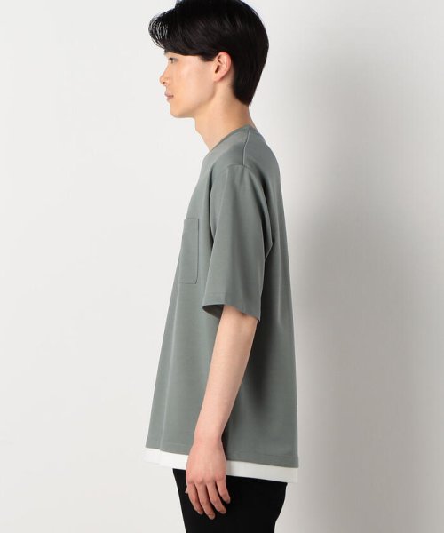 COMME CA ISM MENS(コムサイズム（メンズ）)/★ＴＶドラマ着用商品★ ストレッチポンチ フェイクレイヤード Ｔシャツ/img12