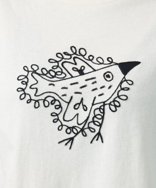 Jocomomola(ホコモモラ)/Buen viaje 鳥刺繍Tシャツ/img09