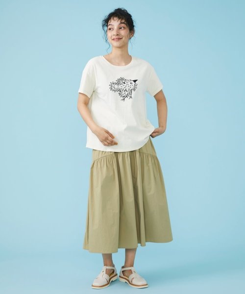 Jocomomola(ホコモモラ)/Buen viaje 鳥刺繍Tシャツ/img12