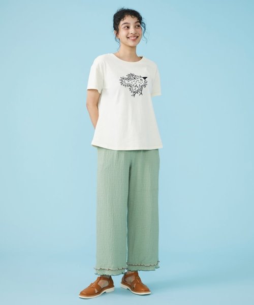 Jocomomola(ホコモモラ)/Buen viaje 鳥刺繍Tシャツ/img14