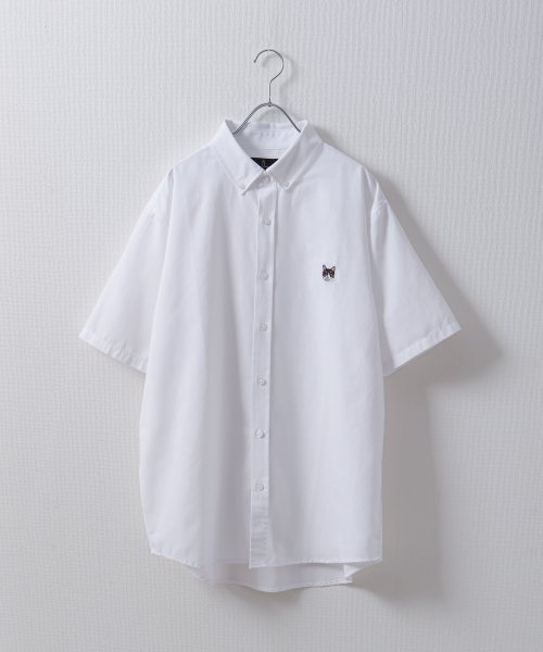ZIP FIVE(ジップファイブ)/動物刺繍半袖オックスフォードボタンダウンシャツ/img08