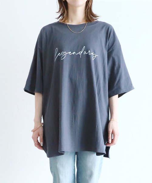 reca(レカ)/筆記体プリントロゴ半袖Ｔシャツ(R23141－k)/img22