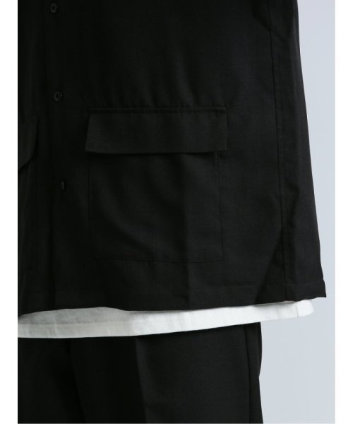 semanticdesign(セマンティックデザイン)/オープンカラー半袖BIGシャツ&ワイドパンツ メンズ シャツ カジュアル トップス インナー ギフト プレゼント 羽織り カーディガン アウター/img20