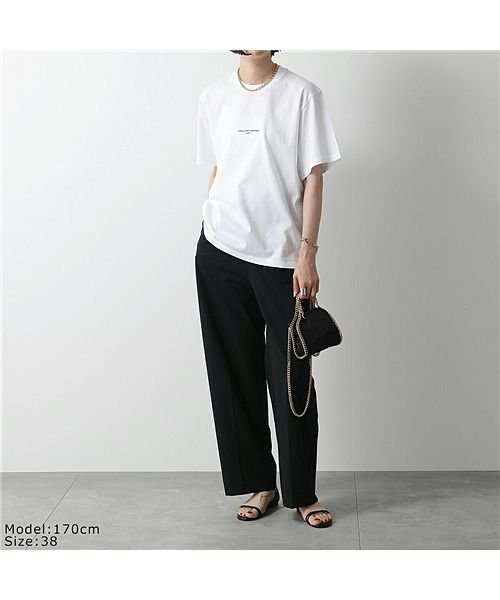 Stella McCartney(ステラマッカートニー)/【STELLA McCARTNEY(ステラマッカートニー)】511240 SMW21 9000 クルーネック 半袖 Tシャツ カットソー ちびロゴ レディース/img14