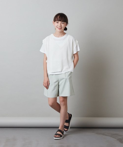 a.v.v(KID'S)(アー・ヴェ・ヴェキッズ)/[100－130]【セットアップ対応】バックル付きタックショートパンツ/img14