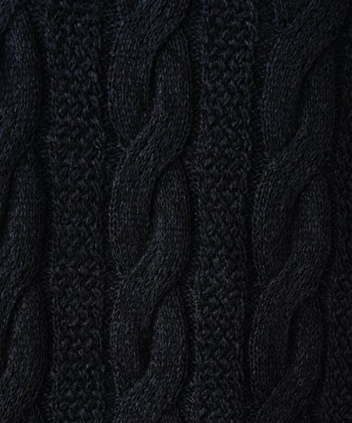 ケーブル編みVネックニットベスト【プラス企画】 