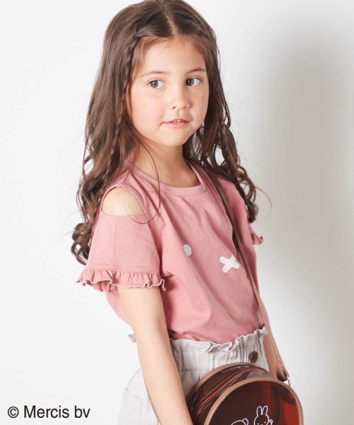 a.v.v(KID'S)(アー・ヴェ・ヴェキッズ)/[100－130]【ミッフィーコラボ】袖フリルオフショルTシャツ［WEB限定］/img09