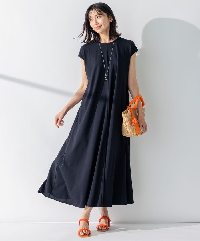 未使用タグ付き✨23区 2023 洗えるライトピケジャージーフレア ワンピース 未使用タグ付き✨23区 2023 洗えるライトピケジャージーフレア