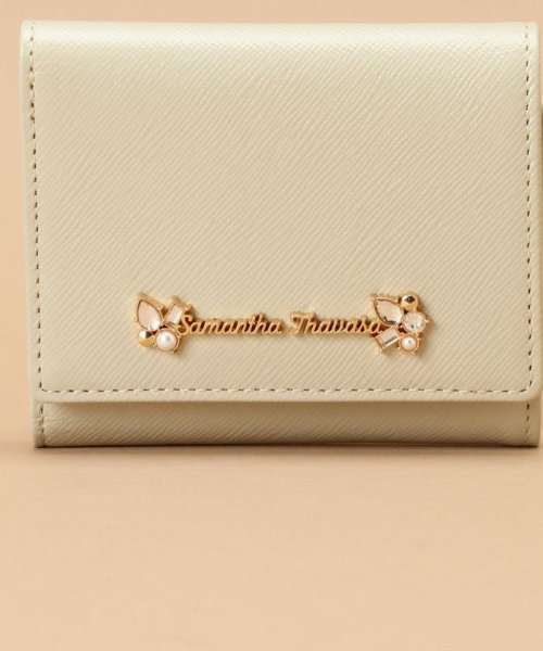 ラメレザービジュー ミニ財布 