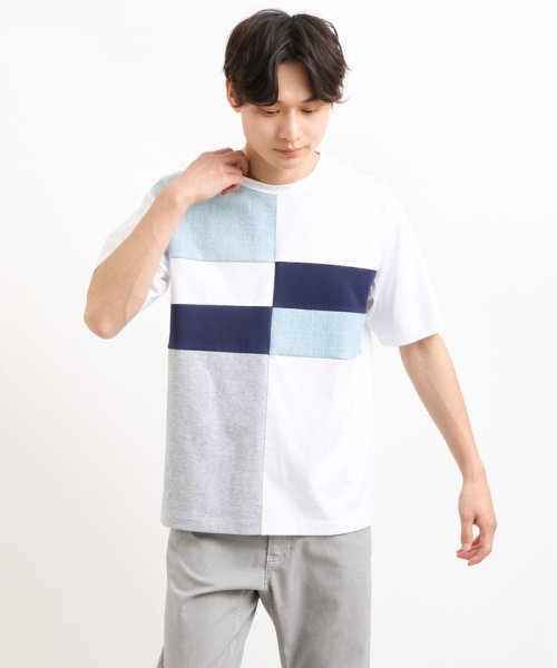 a.v.v (MEN)(アー・ヴェ・ヴェメンズ)/【S－XXL】パッチワーク切り替えTシャツ/img18