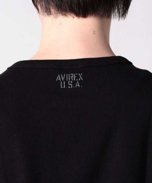 AVIREX(AVIREX)/【AVIREX】アヴィレックス テレコリブ クルーネック 半袖 Tシャツ/デイリーウェア/ベーシック/定番/img08