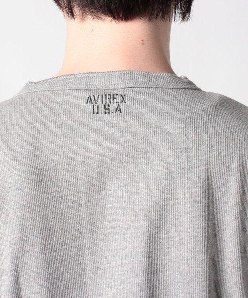 AVIREX(AVIREX)/【AVIREX】アヴィレックス テレコリブ ヘンリーネック 半袖 Tシャツ/デイリーウェア/ベーシック/定番/img07