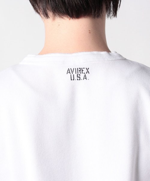 AVIREX(AVIREX)/【AVIREX】アヴィレックス テレコリブ ヘンリーネック 半袖 Tシャツ/デイリーウェア/ベーシック/定番/img04