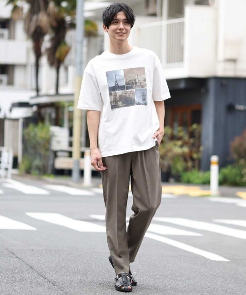 a.v.v (MEN)(アー・ヴェ・ヴェメンズ)/【接触冷感】PARISフォトワイドTシャツ(TRAVELシリーズ）/img02