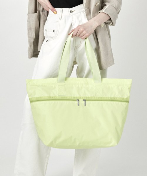 CARLIN ZIP TOP TOTE BAGライム CARLIN ZIP TOP TOTE