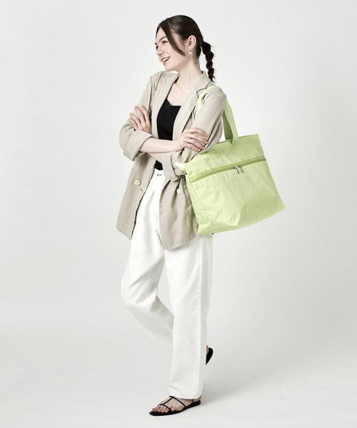 CARLIN ZIP TOP TOTE BAGライム CARLIN ZIP TOP TOTE