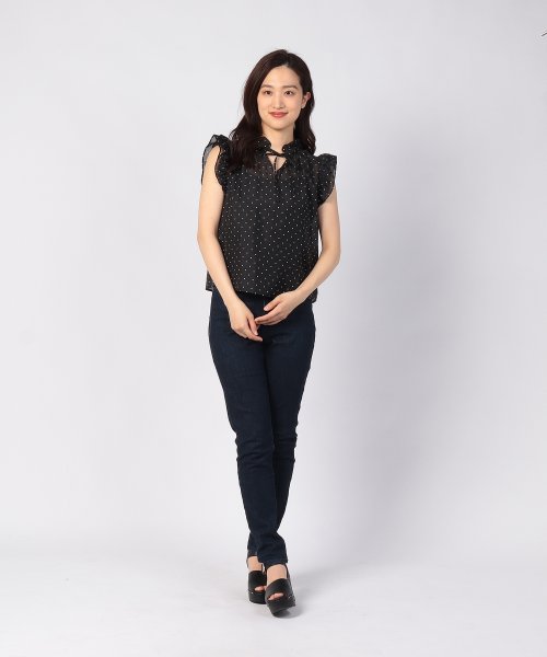 To b. by agnes b. OUTLET(トゥー　ビー　バイ　アニエスベー　アウトレット)/【Outlet】 WU39 CHEMISE ミニドットフリルブラウス/img03