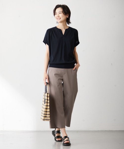 J.PRESS LADIES（LARGE SIZE）(J．プレス　レディス（大きいサイズ）)/【洗える・抗菌防臭】コットンアセテート バンドカラー ニット/img06