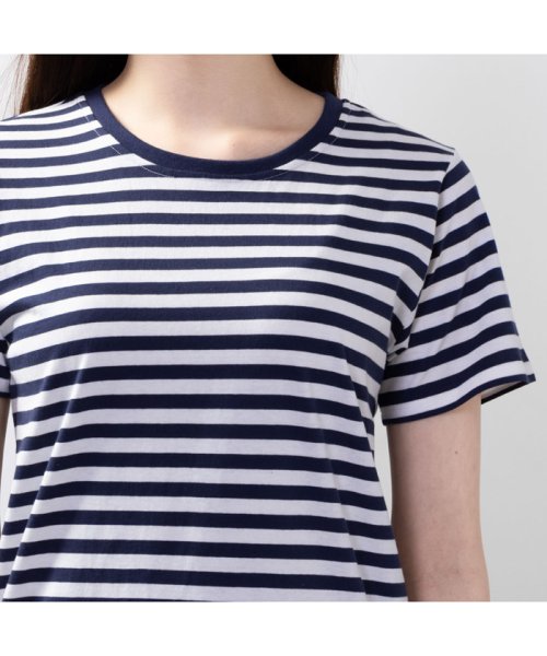 MAC HOUSE(women)(マックハウス（レディース）)/NAVY ネイビー USコットン ライトウェイトクルーTシャツ CO233－WC008/img03