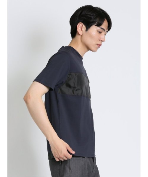 TAKA-Q(タカキュー)/異素材切替 クルーネック 半袖 メンズ Tシャツ カットソー カジュアル インナー ビジネス ギフト プレゼント/img23