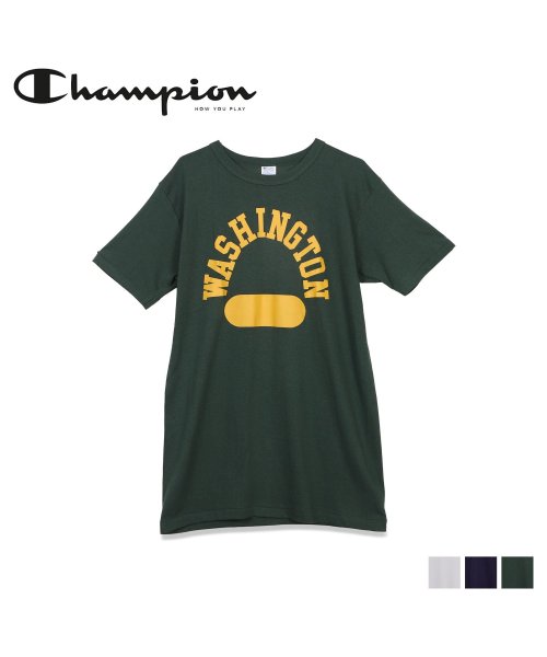 CHAMPION(チャンピオン)/ チャンピオン Champion Tシャツ 半袖 レディース SHORT SLEEVE T－SHIRT ホワイト ネイビー グリーン 白 C3－X338/img01