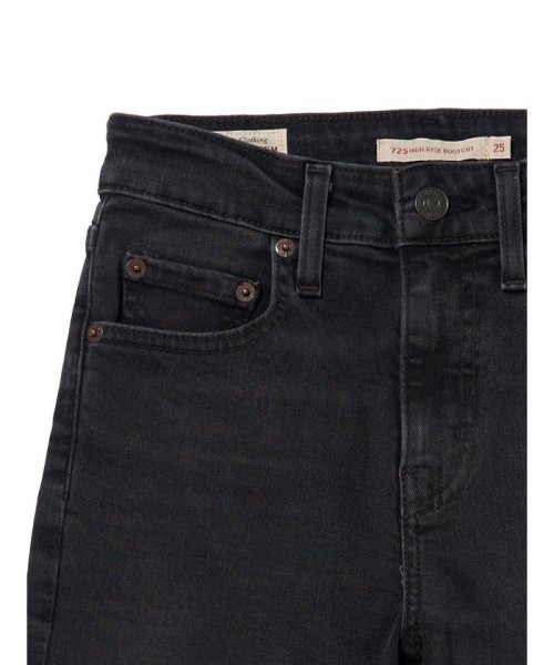 Levi's(リーバイス)/725（TM） ハイライズ スリット ブーツカット ブラック WORN IN/img06