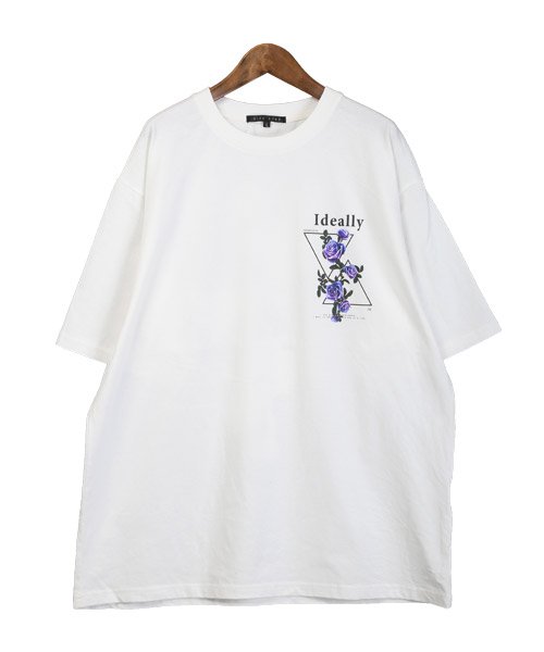 LUXSTYLE(ラグスタイル)/フラワープリント半袖ビッグTシャツ/Tシャツ 半袖 半袖Tシャツ 花柄 フラワー バックプリント メンズ/img05