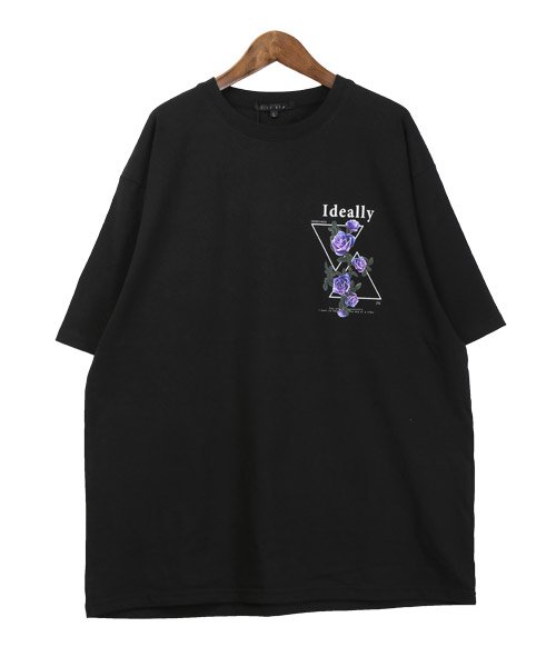 LUXSTYLE(ラグスタイル)/フラワープリント半袖ビッグTシャツ/Tシャツ 半袖 半袖Tシャツ 花柄 フラワー バックプリント メンズ/img07