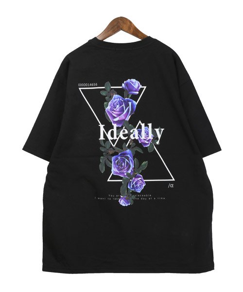 LUXSTYLE(ラグスタイル)/フラワープリント半袖ビッグTシャツ/Tシャツ 半袖 半袖Tシャツ 花柄 フラワー バックプリント メンズ/img08