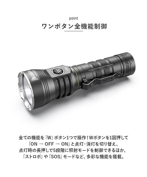 WUBEN ウーベン A22 ハンディライト ウーベン WUBEN A22 ON Turbo ライト Type