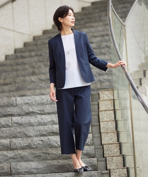 J.PRESS LADIES（LARGE SIZE）(J．プレス　レディス（大きいサイズ）)/【洗える】APESCO ストライプ ボリュームスリーブ ブラウス/img02