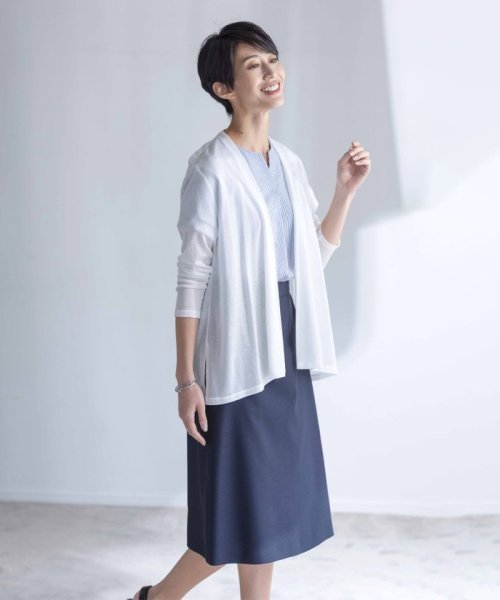 J.PRESS LADIES（LARGE SIZE）(J．プレス　レディス（大きいサイズ）)/【洗える】FLAXASAオックス スカート/img01