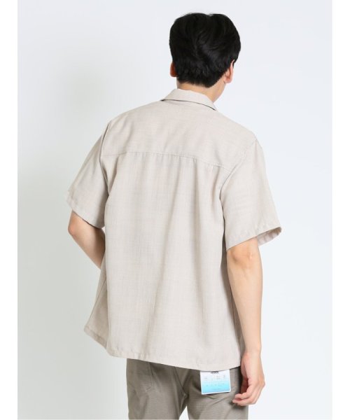 TAKA-Q(タカキュー)/TechLinen レギュラーカラー 半袖ルーズシャツ メンズ シャツ カジュアル トップス インナー ギフト プレゼント 羽織り カーディガン アウター/img02