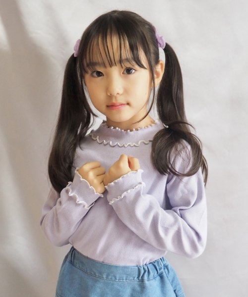 SHOO・LA・RUE(Kids) (シューラルーキッズ)/【110－140cm】配色ダブルメロウリブロンT/img14